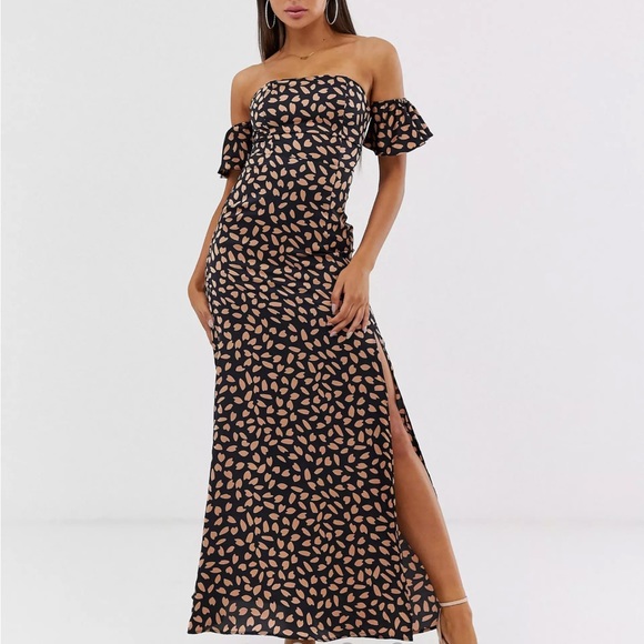 ASOS Koco & K Off Shoulder Maxi Dress - Picture 1 of 9